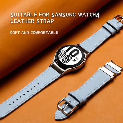 Cinturón de cuero de 20 mm para Samsung Galaxy Watch 4 de liberación rápida