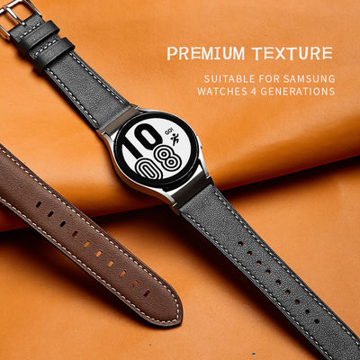 Cinturón de cuero de 20 mm para Samsung Galaxy Watch 4 de liberación rápida