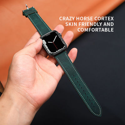 Apple Watch Brazalete de cuero para 38mm 40mm 42mm 44mm Serie 7 6 SE 5 4 3 2 1