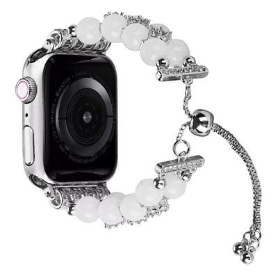 Brazalete de joyería con cuentas Mujeres Cinturón de reloj para iWatch 8 Serie 38mm 40mm Smart Watch Band