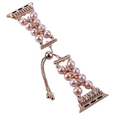 OEM ODM Mujeres Metal Diamante Joyería Brazalete Muñeca Banda de moda Rellas de relojes hechas a mano para iWatch Serie 8 7 6 5 4 3 2 1